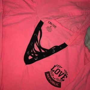 Hot Pink Love Republic Hoodie